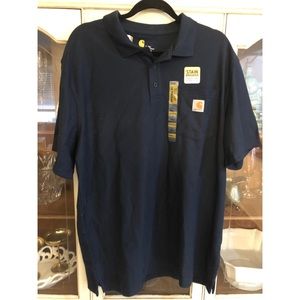 Carhartt navy polo shirt L tall